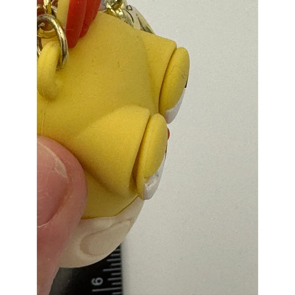 Kawaii Yellow Hatching Chick‎ Squeeze Pop Eye Keychain Gold Tone Bag Charm